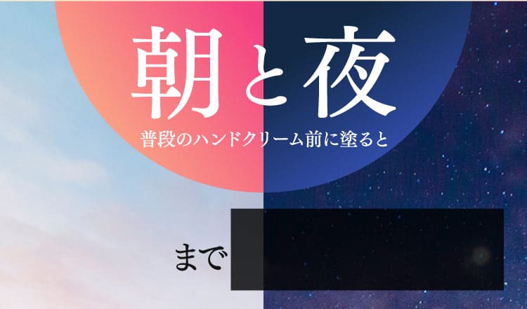 朝と夜普段のハンドクリーム前に塗ると