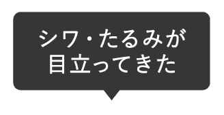 シワ・たるみが目立ってきた