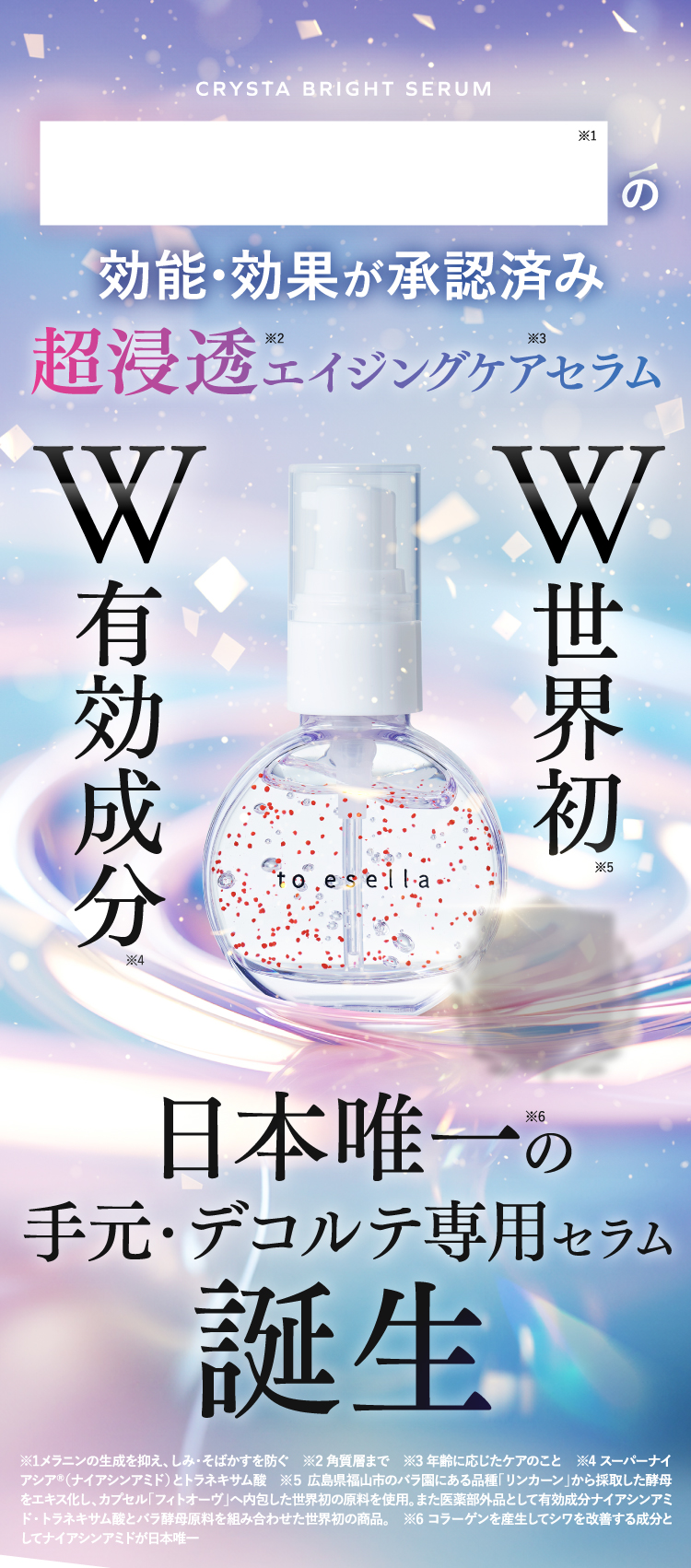 ダブルの有効成分とダブルの世界初。