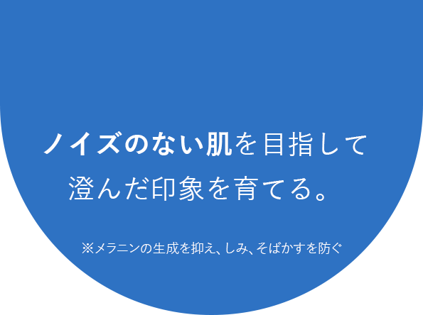 ノイズのない肌を目指して澄んだ印象を育てる。
