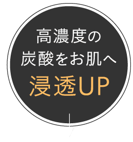 高濃度の炭酸をお肌へ浸透UP